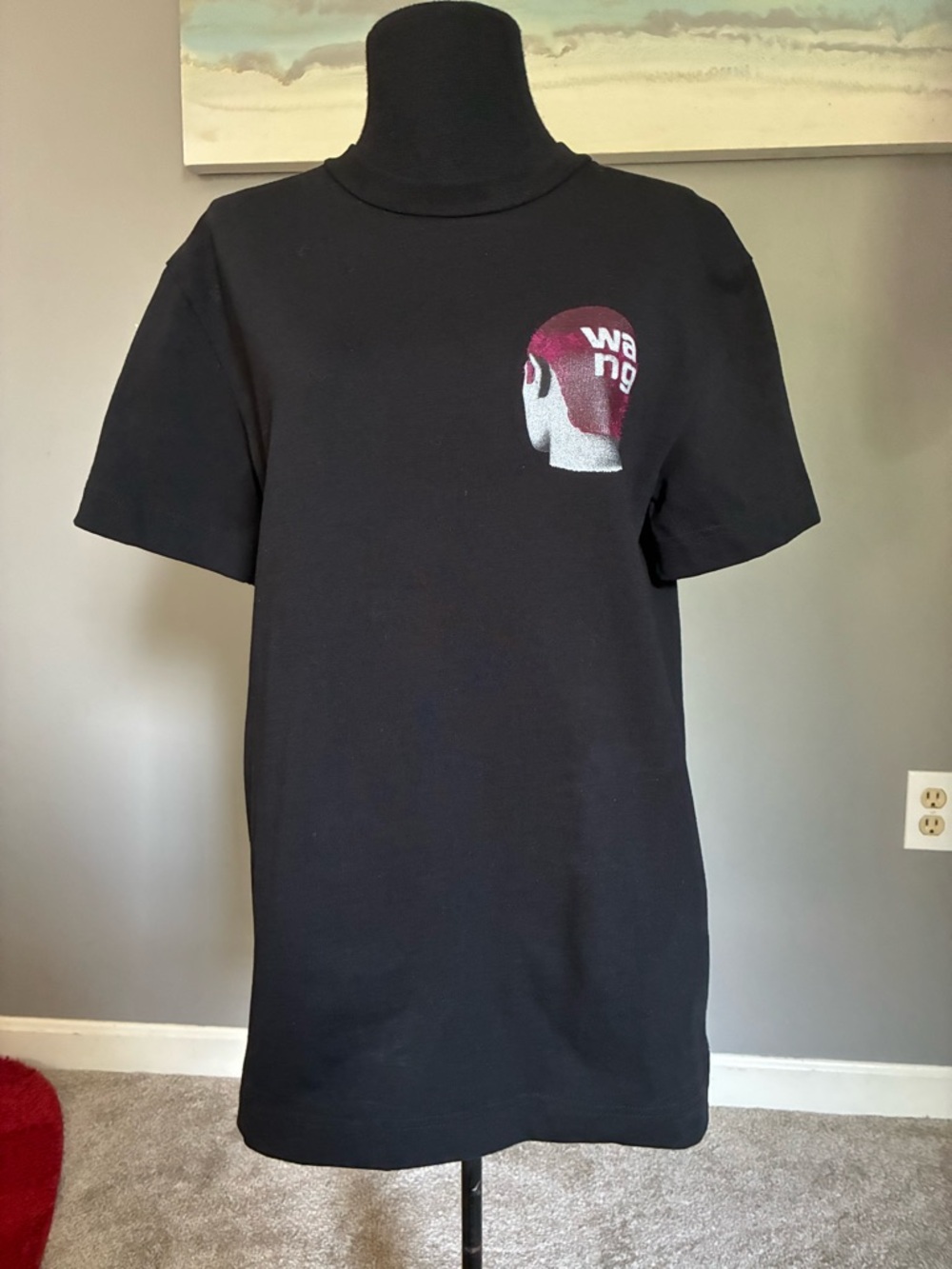 Alexander Wang Black Buzz Cut Graphic Women’s T-Shirt